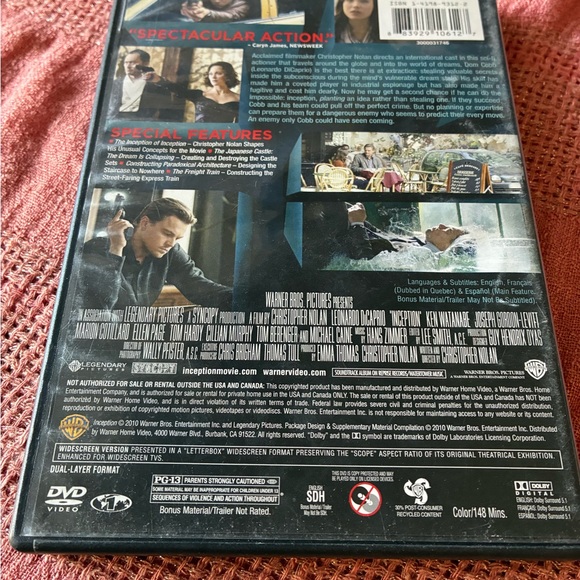 Inception DVD. - Picture 4 of 4